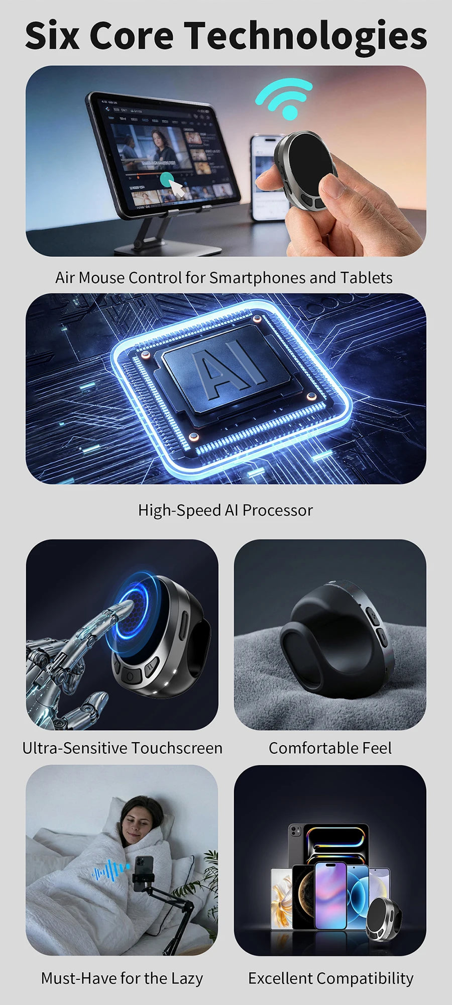 TikTok remote, scrolling ring, finger mouse, bluetooth page turner, , wireless video controller, ebook pag turner,