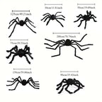 Giant Plush Halloween Spider Decoration – 30–200cm