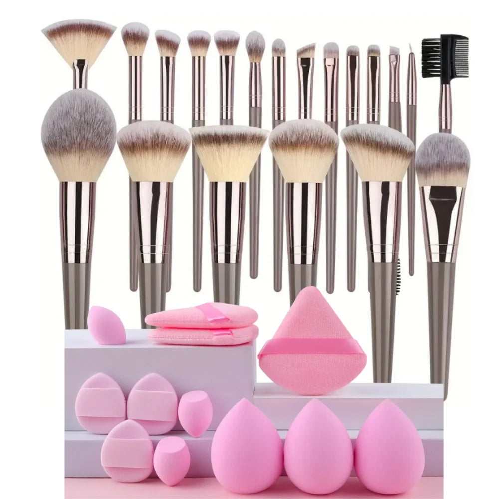 Makeup Brush Set — 3–20 Pieces