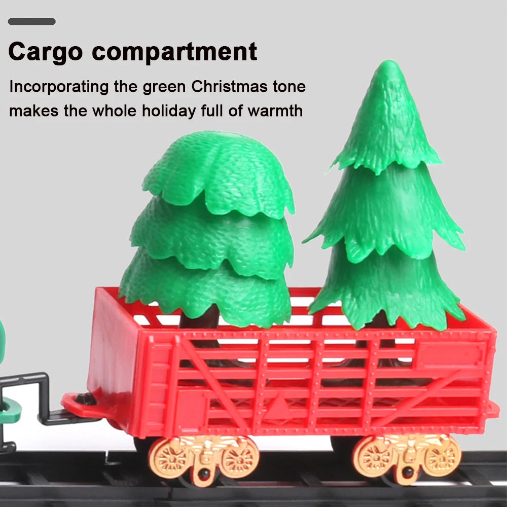 New Electric Train Set Mini Santa Claus Rail Car Toy Creative Decoration Christmas Tree Train Gift Children's Gifts
