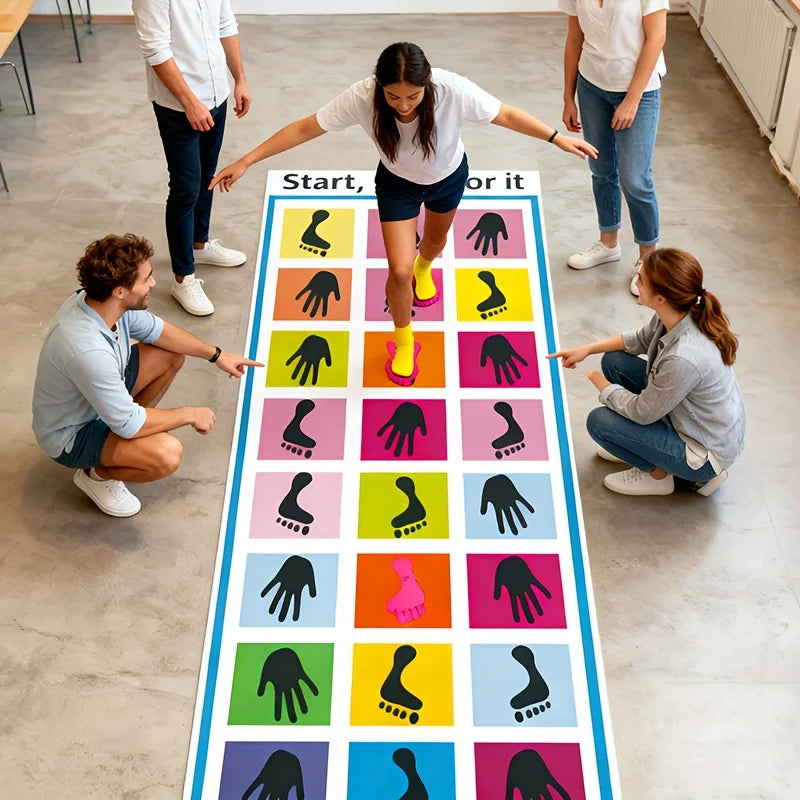 1Pc Hopscotch Hand and Feet Game Outdoor Fun Team Building Activities Coordination Sensory Integration Training
