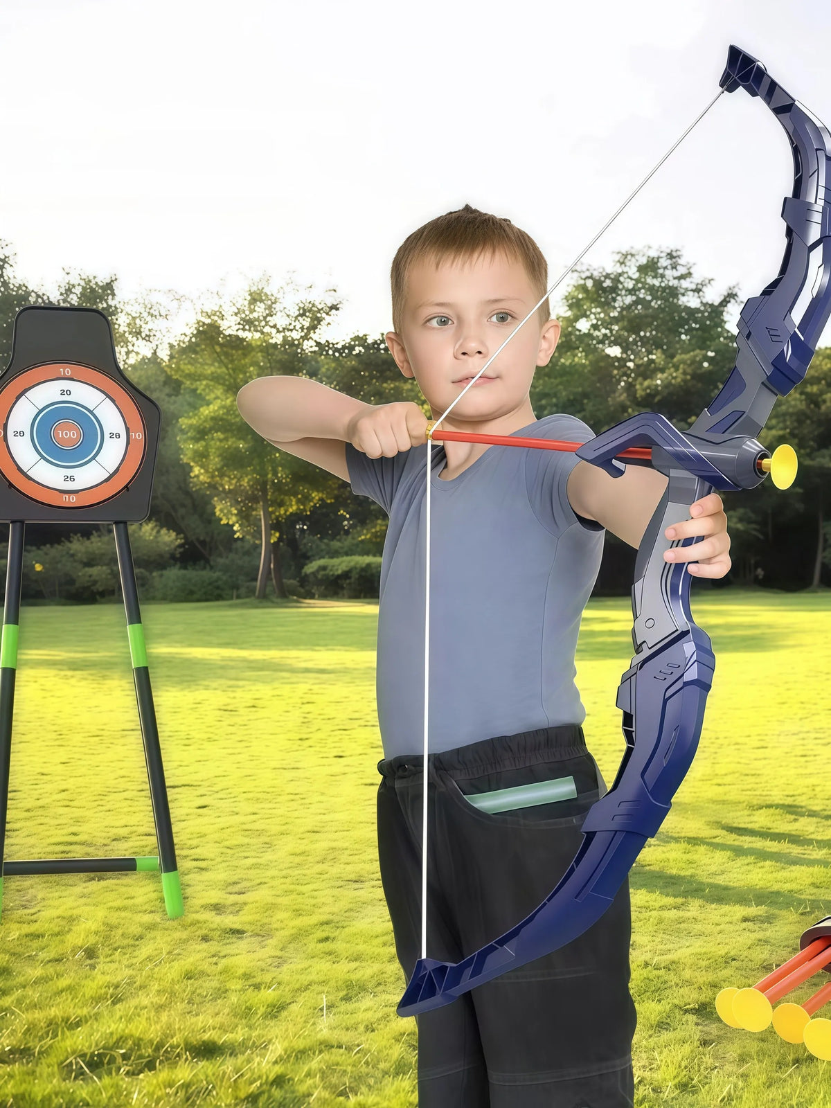 Kids Bow and Arrow Set, LED Light Up Archery Toys 10 , Boys