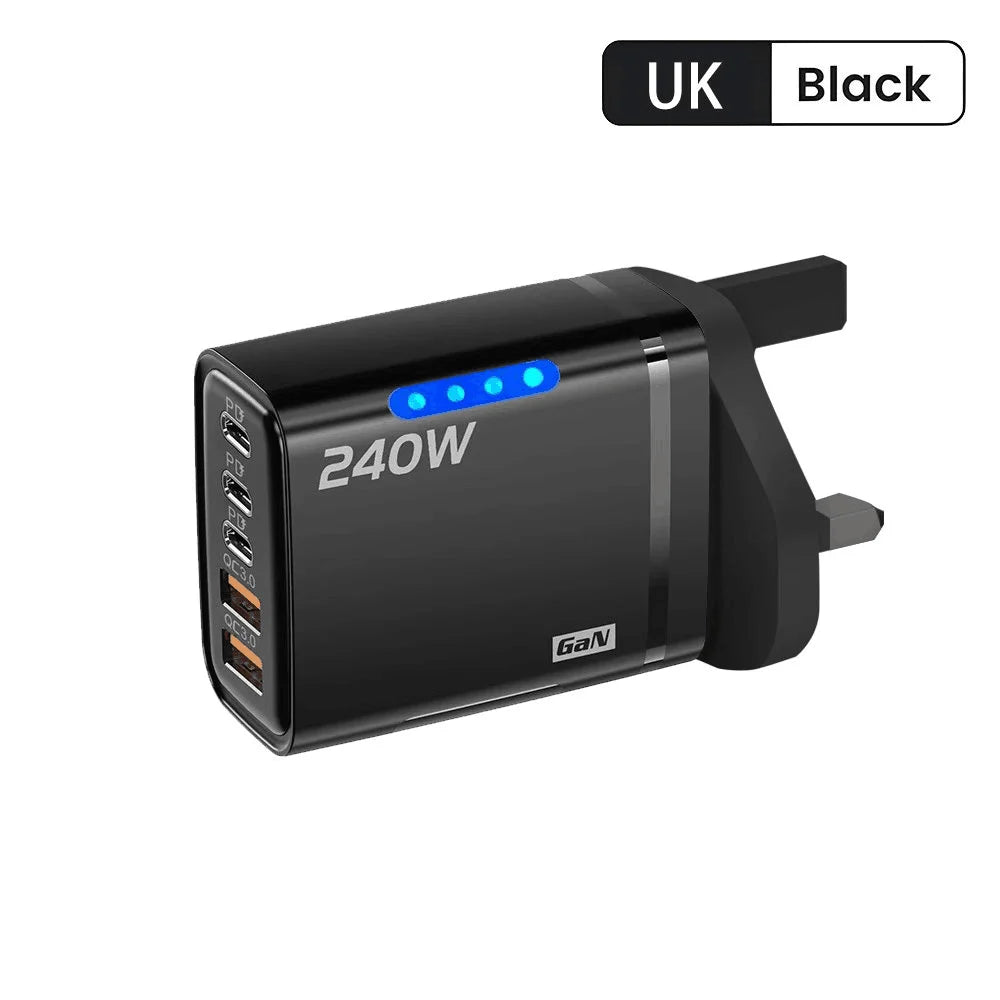 240W 5-in-1 USB-C GaN Desktop Charger