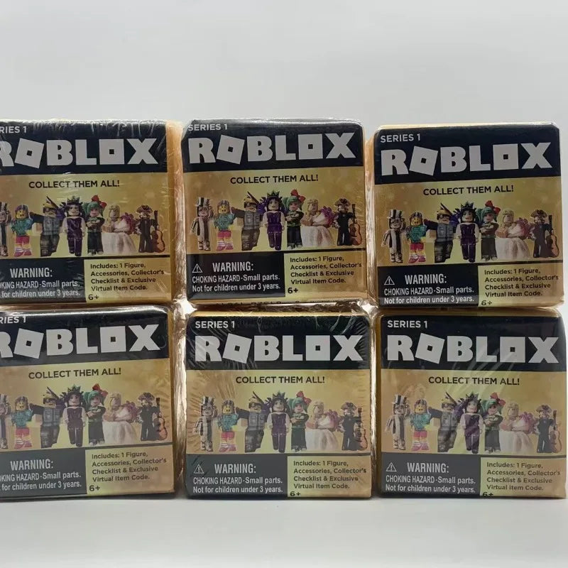 Original Roblox Building Block Doll Cartoon 1 Series Virtual World Random Style Assembling Model Toy Game Redemption Code