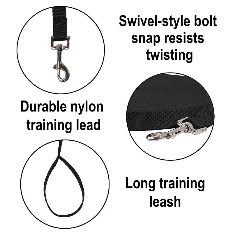 Long Nylon Dog Training Lead – 1.2m to 30m
