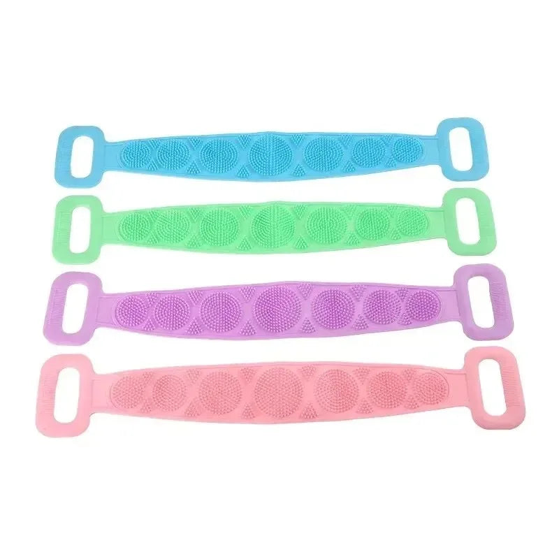 Body Sponge Silicone Back Brushes Bath Towels Scrubber Rubbing Back Peeling Massage Shower Belt Extended Skin Clean Brushes