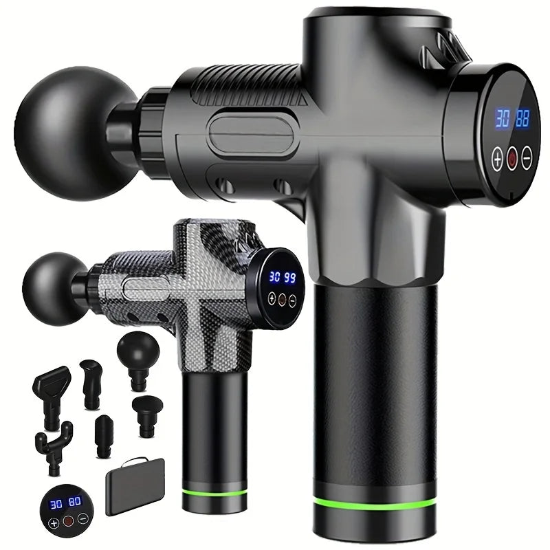 Fascial Massage Gun Electric Waist and Back Massager High-Frequency Vibration  Muscle Relaxation Electric Shoulder Massage Gun