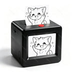 AI Voice Smart Thermal Printer! 58mm Mini Portable Bluetooth Photo Sticker Picture Print Device Fun Print with White Color Paper