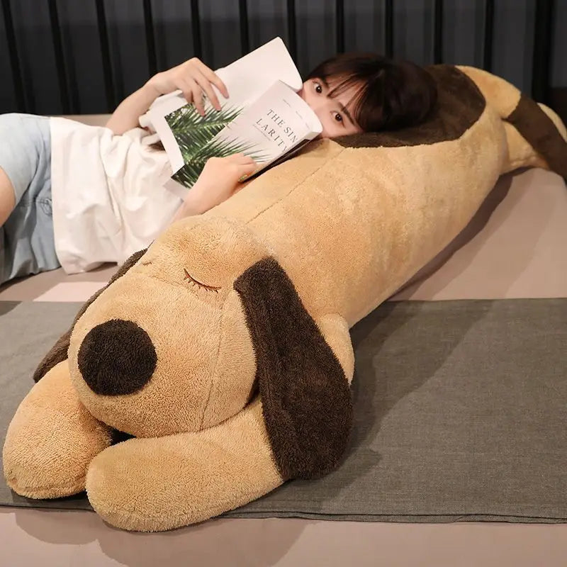 Giant Soft Dog Plush Toys Long Pillow High Quality Stuffed Animal Baby Appease Doll Home Decor Sofa Cushion Children Girl Gift