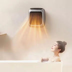 Portable Electric Heater Wall Outlet Small Space Heater with Adjustable Thermostat, Programmable 12-Hour Timer, Auto Shut Off ﻿
