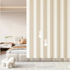 High-Quality Foldable Shower Curtain with Hooks & Ties, Invisible Wet-Dry Separation, Easy Store, Modern Home Decor Style