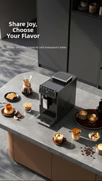 Automatic Espresso Machine with Smart Color Screen, Built-in Grinder & Steam Wand, 20Bar Pressure Coffee Maker for Home, Cappucc