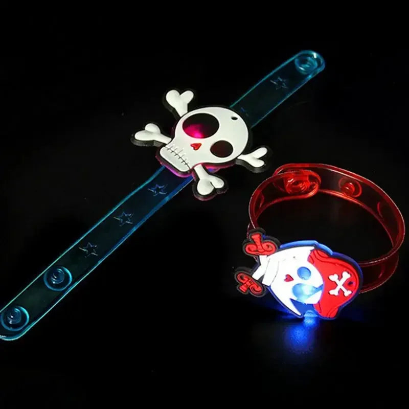 10/20/30PCS Glowing Halloween Pumpkin Ghost Bracelet Rings Night Decor Halloween Party Favor Festival Carnival Gifts Bag Fillers
