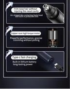 Mini Pocket Nose Hair Trimmer Painless Clipper Nose Ears Hair Eyebrow Waterproof Portable Trimmer For Men Women