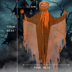Light-Up Demon Pumpkin Scarecrow Hanging Halloween Decoration