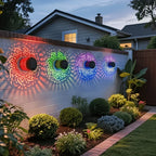 Solar Mandala Sunflower Projector Wall Light Outdoor Garden Decoration Landscape Light for Patio Garden Estate Porch Courtyard