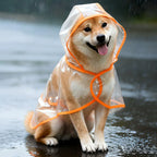 Transparent Waterproof Dog Raincoat – S–XL