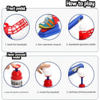 Baseball Launcher Toy, 2-in-1 Foot-Operated/Manual Press Ball Pitching Machine Indoor and Outdoor Interactive Sports Game for Kids, Kinde