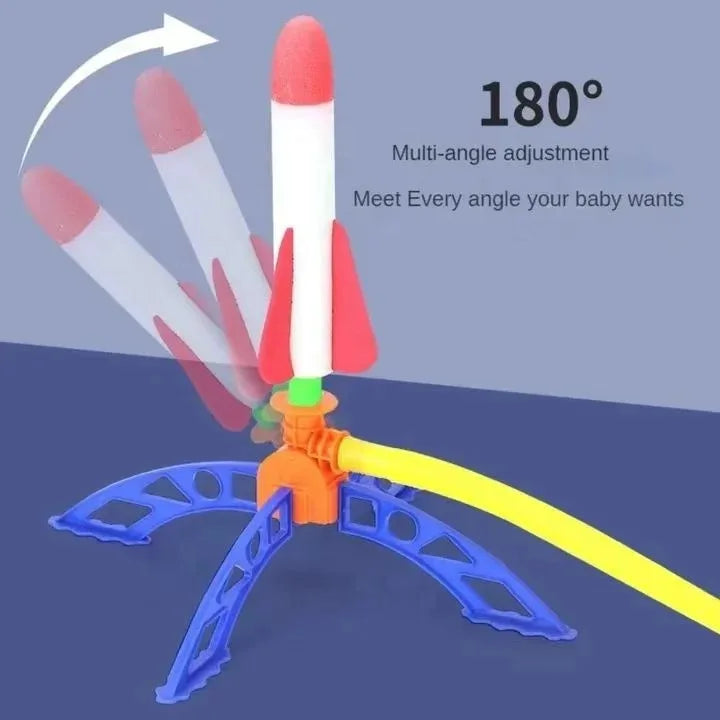 Kids Outdoor Rocket Foot Pump Outdoor Air Pressing Soaring Rocket  Toy Gifts