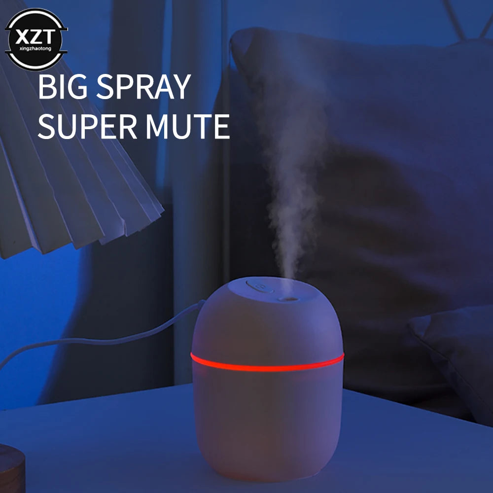 220ml USB Humidifier Atomizer Aroma mist Oil Diffuser Mute Air Humidifier with Night Lamp