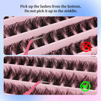 120Pcs Natural Eyelash Cluster Set, D Curl 8–16mm Mixed Length, Soft Band & Lightweight, Reusable False Eyelashes Cat Eye Effect