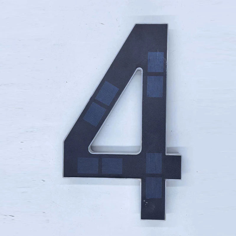 Solar LED House Number Sign with Light Sensor