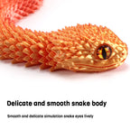 2026 New 3D Printed Snake Realistic Snake Statue Movable Joint Fidget Toys Simulation Snake Year Desk Ornament Animal Model Gift