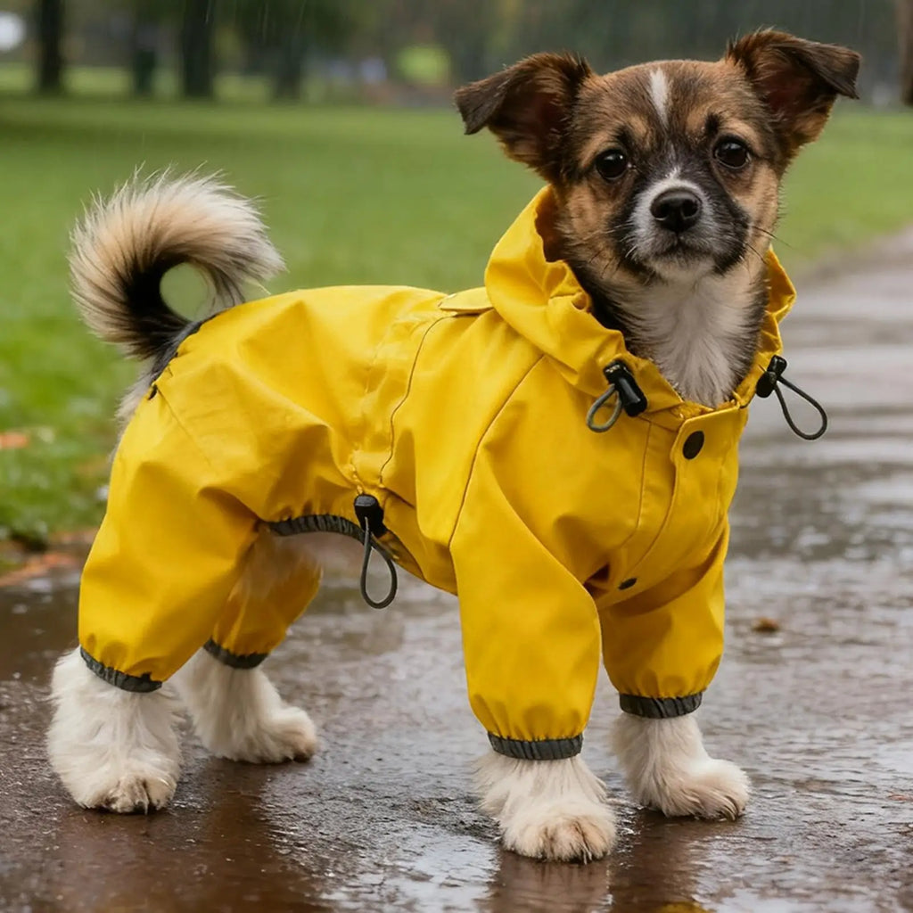 Waterproof Dog Raincoat Adjustable Lightweight Pet Rain Jacket for Small Medium Large Dogs Winter Outdoor Walking Activities