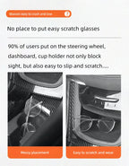 Magnetic Car Sunglasses Holder Sun Visor Glasses Clip PU Eyeglasses Hanger Portable Ticket Card Clip Auto Accessories