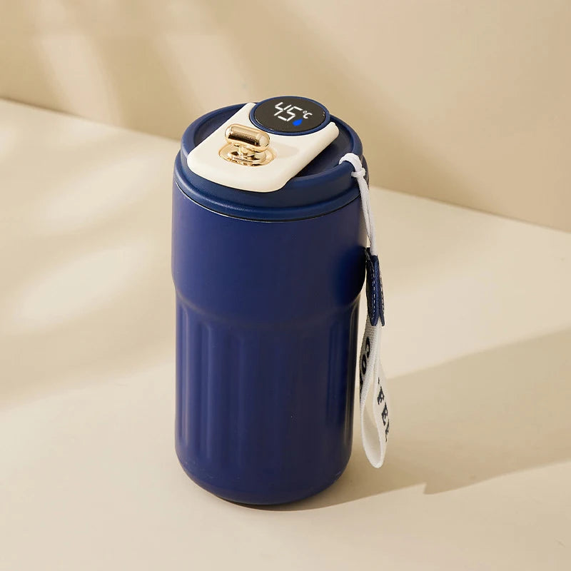 Stainless Steel Thermo Bottle with LED Display — 450ml