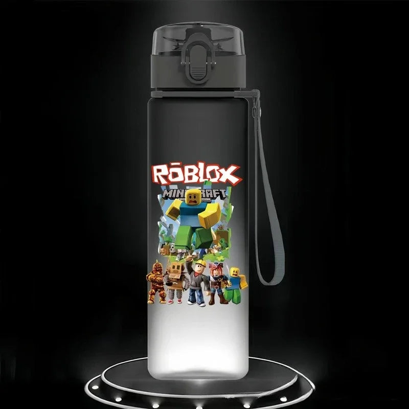 New Robloxs Figure Student Casual Sports Water Cup Plastic Frosted Cups Student Daily Necessities Gifts 560ml