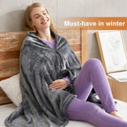 USB Electric Heated Blanket 3 Heating Levels Heated Mat Winter Wearable Body Warmer Blanket Sheet Pad for Home Use