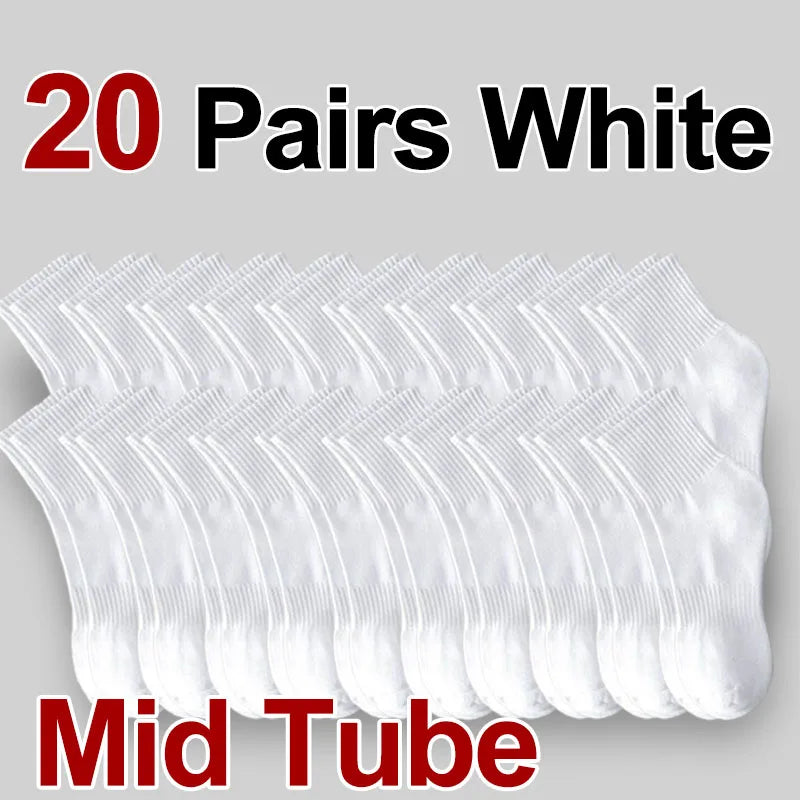 Plain Sports Socks — 5, 10 or 20 Pairs