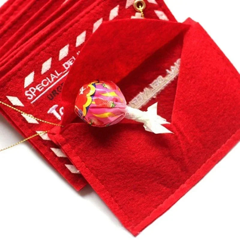Santa Letter Felt Gift Envelopes – 10 Pack