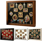 Memory Photo Display Case with  11 Pieces Miniature Photo Frame with 8 Figurines .