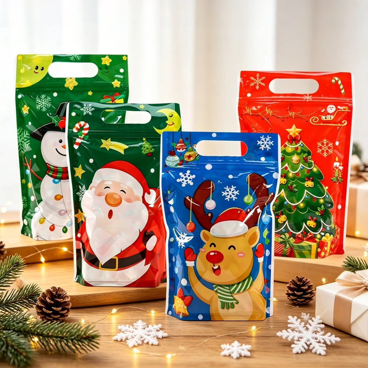 Resealable Christmas Gift Bags – 10 or 20 Pack
