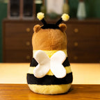 Cute Bee Capybara Plush Toy Creative Simulation Bee Capybara Plush Doll Soft Stuffed Animal Toy Kid Birthday Gifts Room Decor