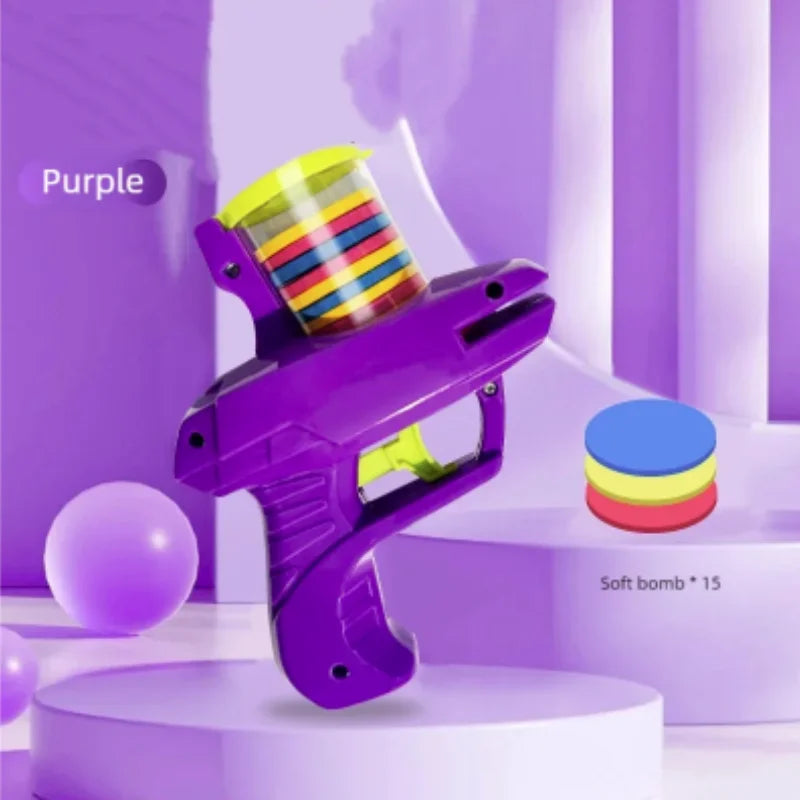 Pet's UFO Radish Gun Toy Safety Outdoor Interactive Decompression Fun Bullet Battle Game for Pets