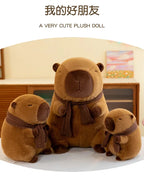25-30CM Hot Plush Stuffed Doll Cute Scarf Pufferfish Plush Kawaii Animal Toy Children's Birthday Gift Capybara Doll Kids Toys