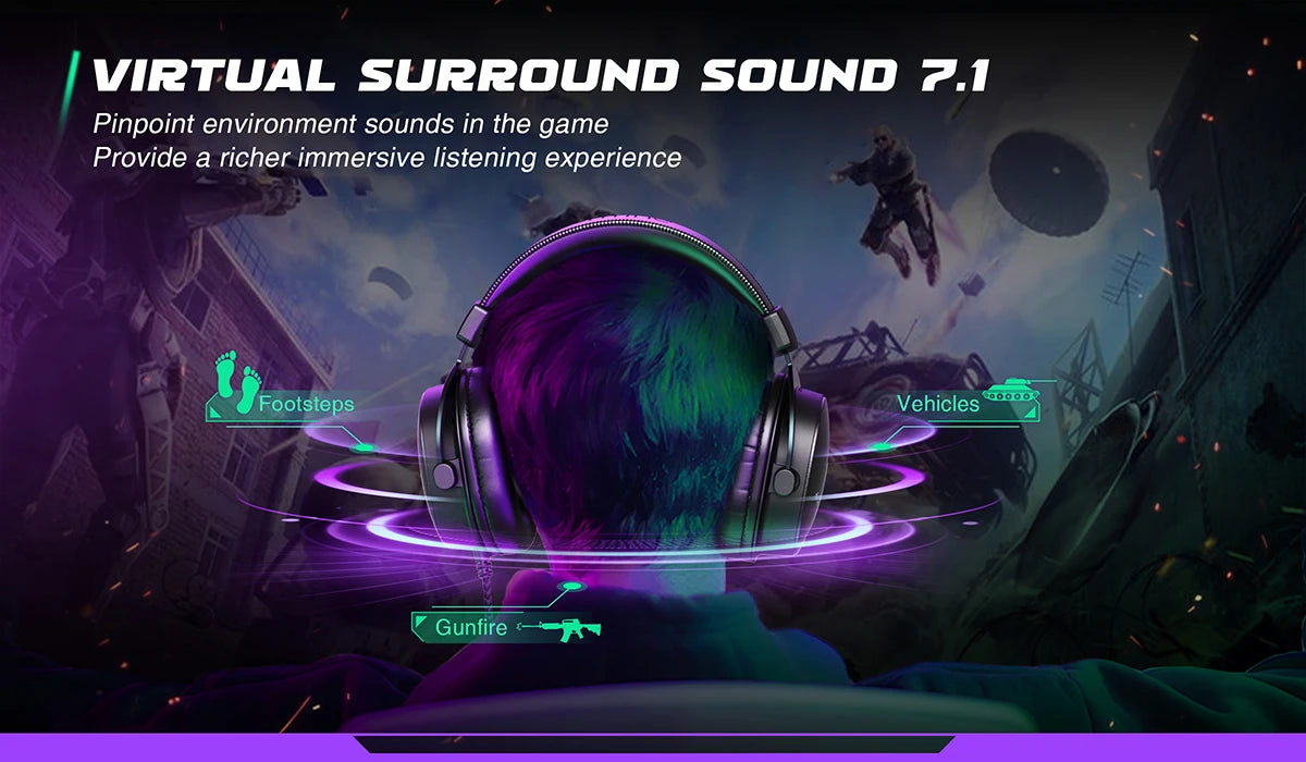 FIFINE Headset,3.5 mm Jack & USB Headphone with 7.1 Surround Sound/Volum Control/Mute Switch for PC / MAC / PS4 / PS5 Mixer-H9
