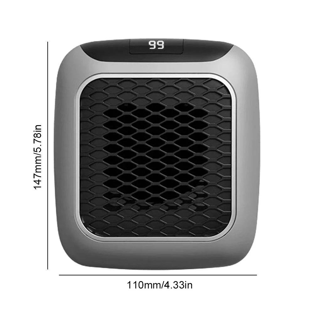 Portable Electric Heater Wall Outlet Small Space Heater with Adjustable Thermostat, Programmable 12-Hour Timer, Auto Shut Off ﻿