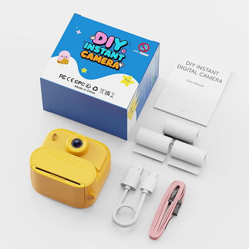 Children's Camera with Photos Prints 1080P Children's Instant Camera Toy