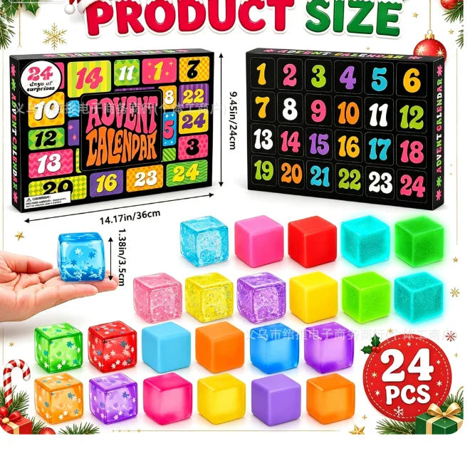 2027 New Christmas Advent Calendar 24 Days Surprise Mini Squish Sensory