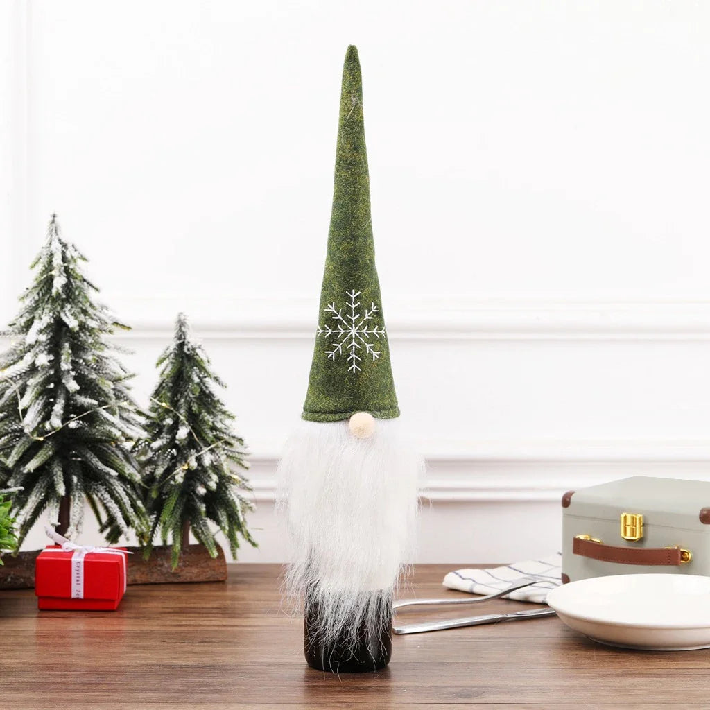 Christmas Wine Bottle Covers — Santa & Snowman Designs