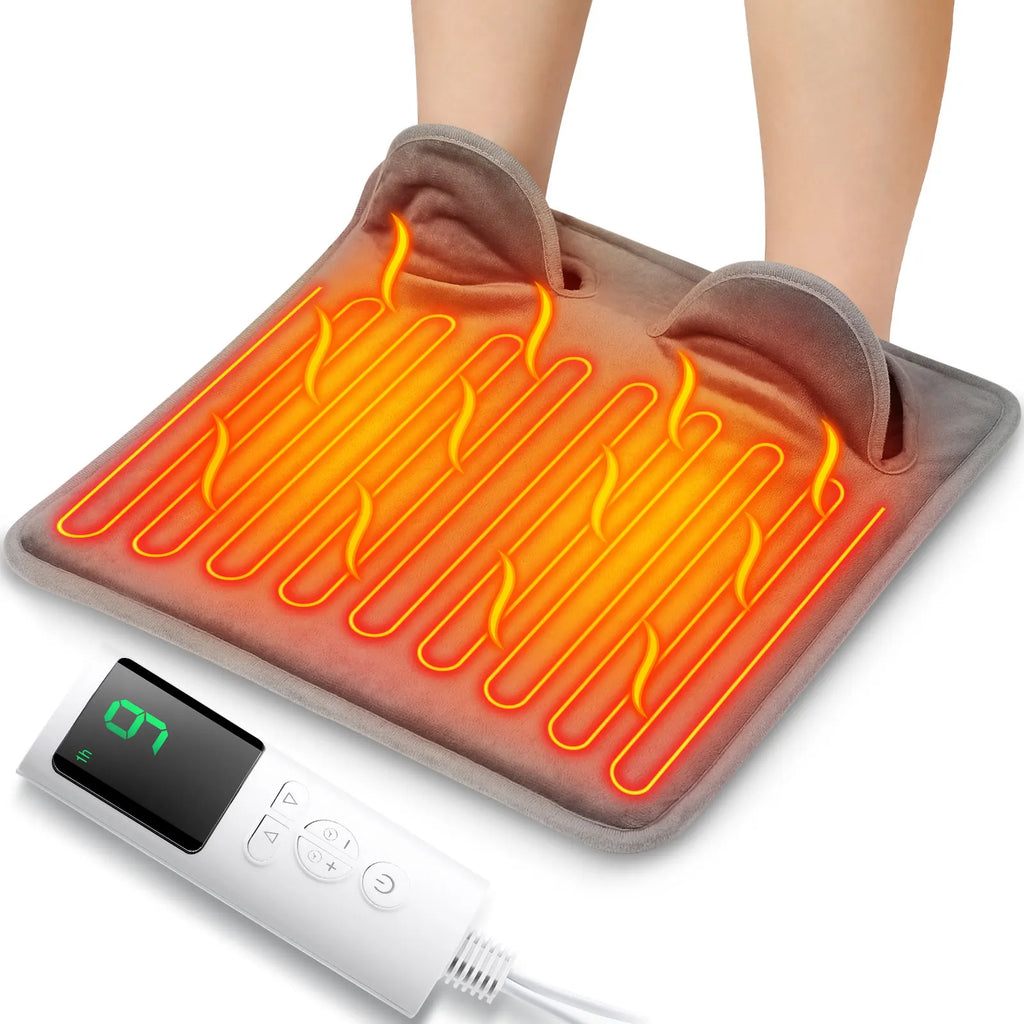 Washable Electric Heating Foot Pad Feet Warmer Household Soft Plush Thermal Heating Blanket Foot Warming Mat Home Office Bedroom