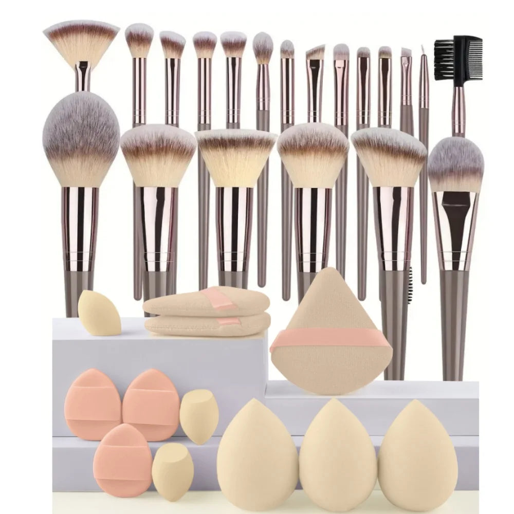 Makeup Brush Set — 3–20 Pieces