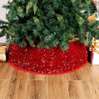 Stereoscopic Christmas Sequins Tree Cover Skirt Home Xmas Tree Surround