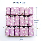 12 Inch Christmas Crackers Set of 6pcs, Christmas poppers, Christmas crackers with snap and prizes for adults