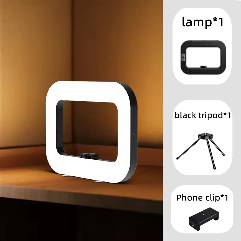 Roreta New Handheld Ring LED Rechargeable Portable Mobile Phone Live