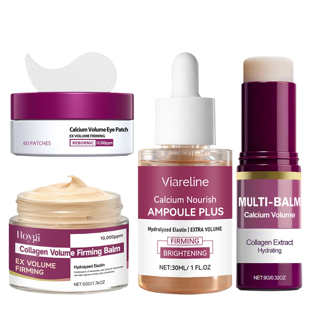 Calcium Skincare Set-Antioxidant Firming Serum Cream Fade Fine Lines  Boosting Face Care